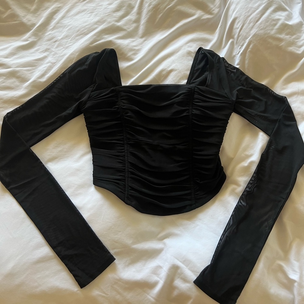 Abercrombie corset mesh top